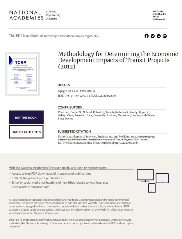 Determining Economic Development Impacts of Transit