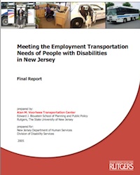 Meeting the Employment Transportation Needs of People with Disabilities in New Jersey