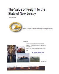 The Value of Freight to the State of New Jersey