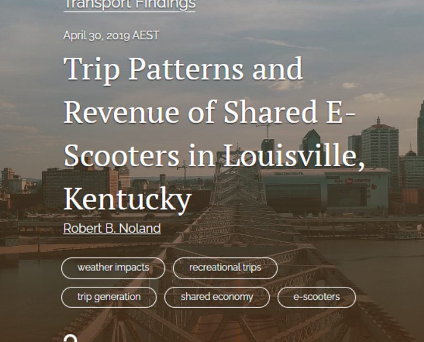 Trip patterns and revenue of shared e-scooters in Louisville, Kentucky