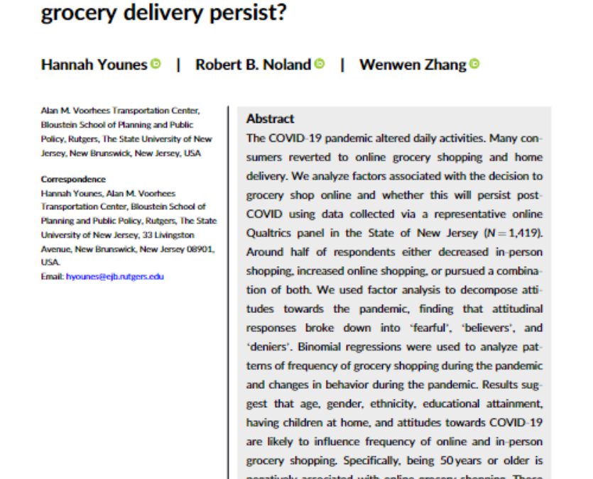 Browsing for food: Will COVID-induced on-line grocery delivery persist?
