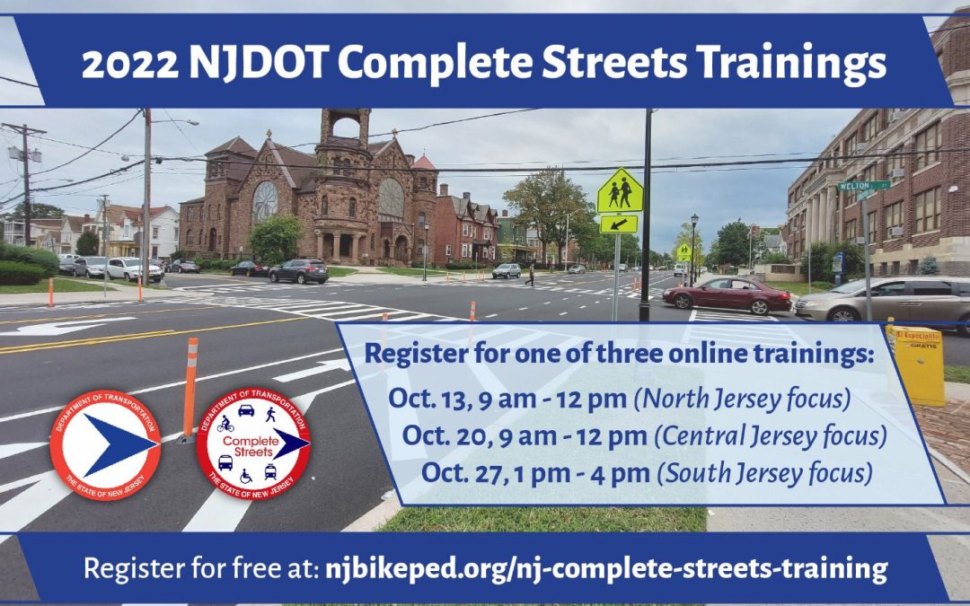 2022 NJDOT Complete Streets Trainings
