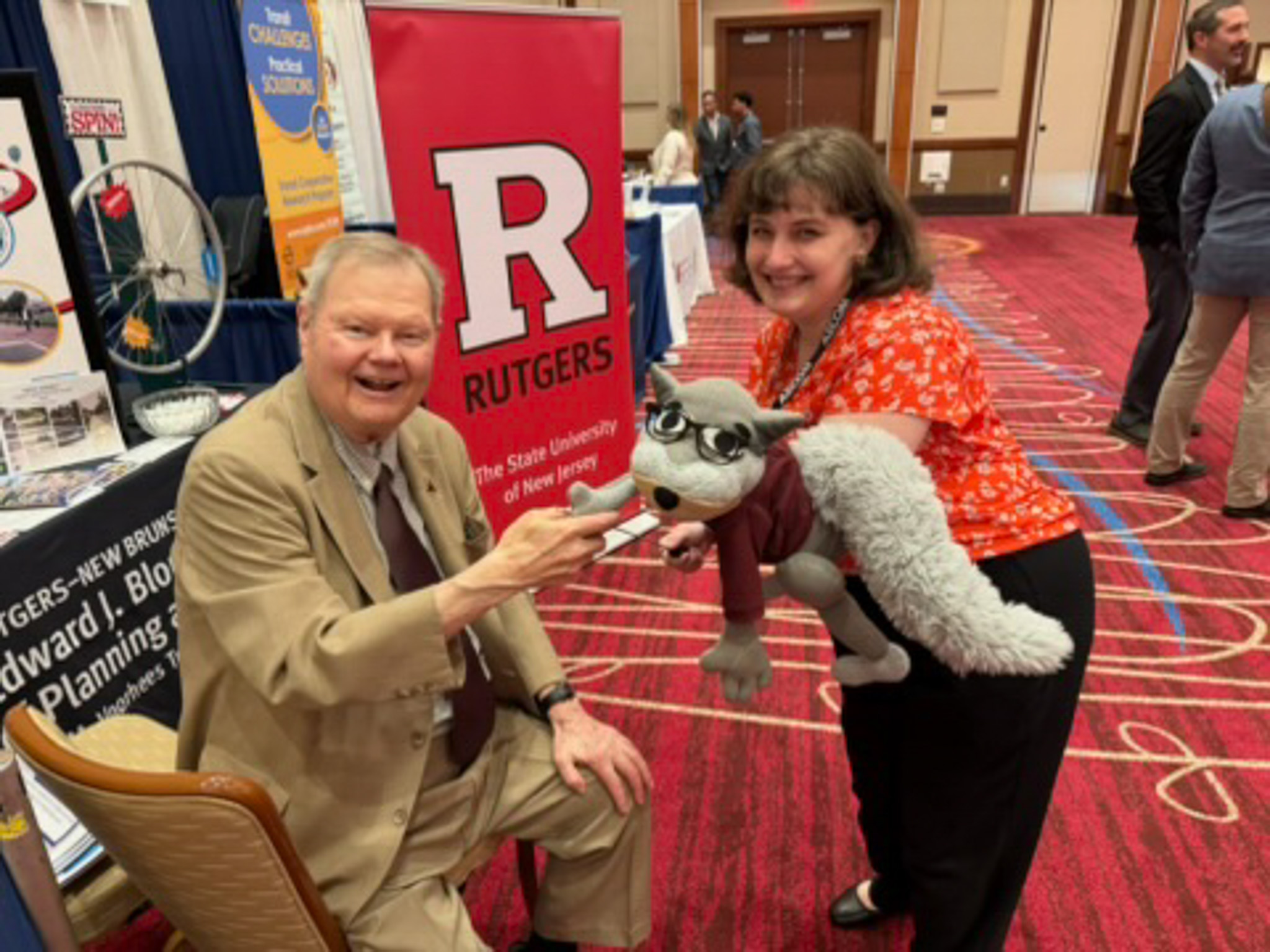 Sammy with Frank Reilly, the conference chair