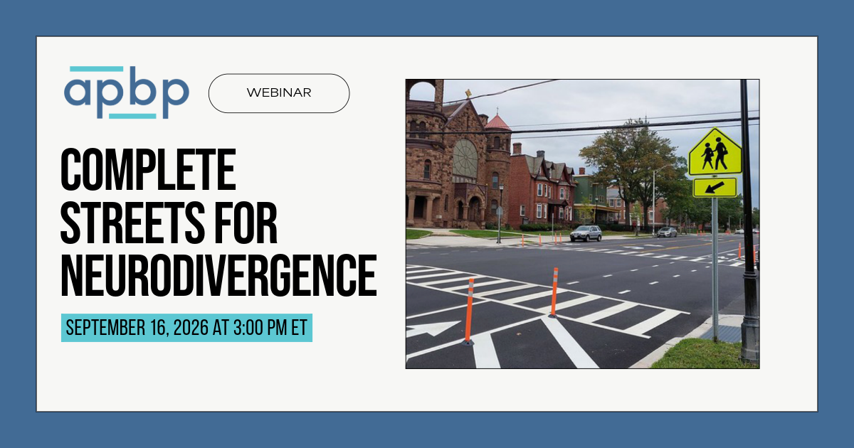 Planning Complete Streets for Neurodivergence Webinar Planning Complete Streets for Neurodivergence Webinar
